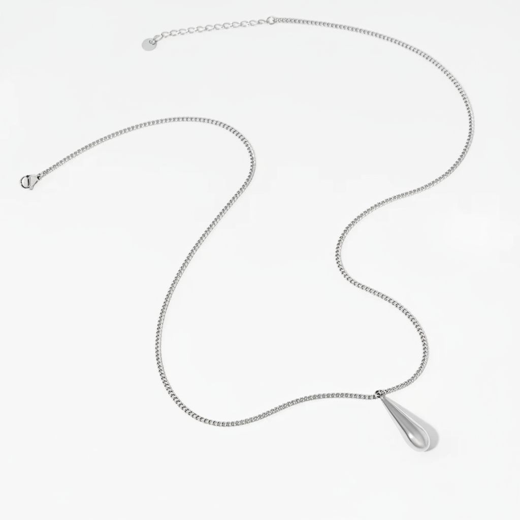 Gold Plated Water Drop Pendant Anti-Tarnish Trendy Minimalist Dainty Necklaces for Women