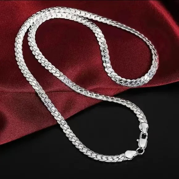 Sideways Necklace for Women and Men Link Chain