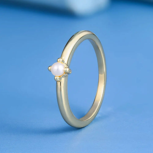 Load image 1 in gallery view. 14k Gold Plated Freshwater Pearl Women Rings
