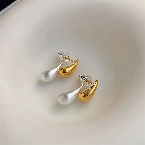 Load image 1 in gallery view. Versatile Earrings Gold and Silver Water Droplet Earrings for Women