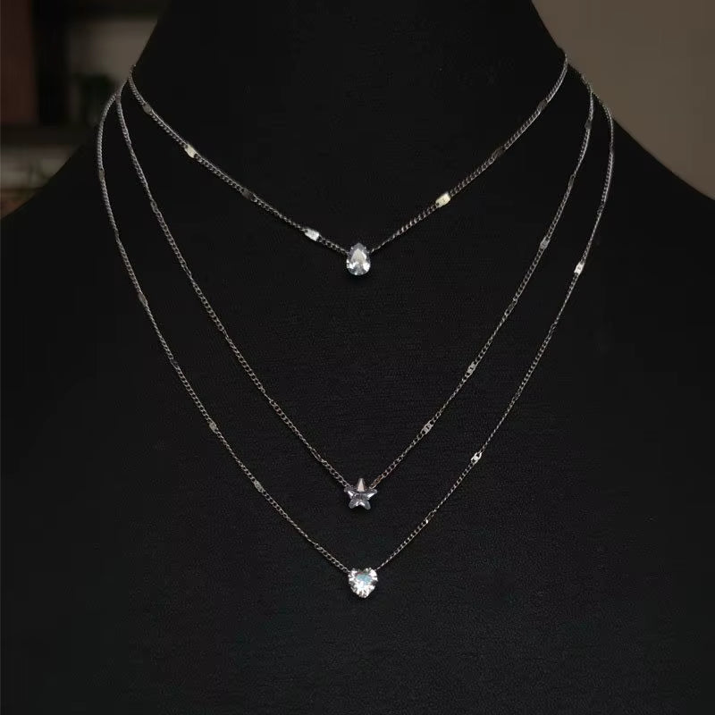 3 Layers Zircon Chain
