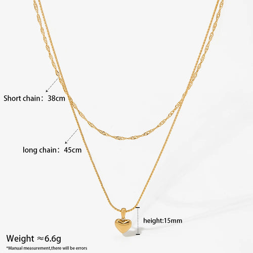 Load image 1 in gallery view. Gold Plated Hypoallergenic Heart Pendant  Necklaces for Women Kids Children