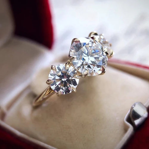 Load image 1 in gallery view. 3A Zircon Rings Platinum Plated