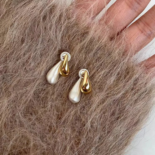 Load image 1 in gallery view. Versatile Earrings Gold and Silver Water Droplet Earrings for Women