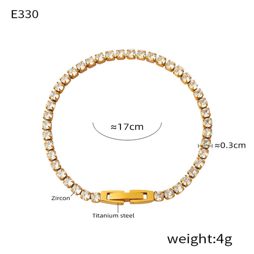 Load image 1 in gallery view. 18K Gold Plated Luxury Fashion Bracelet Colorful Zircon Tennis Chain for Woman