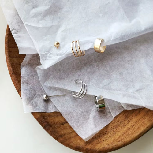 Load image 1 in gallery view. Ear Cuffs Chunky Minimalist Ear Bone Clip Jewelry Cartilage Cuff Earring Gold Silver