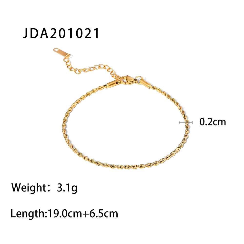 18k Gold Plated Foot Chain Fine Anklet Classic Style
