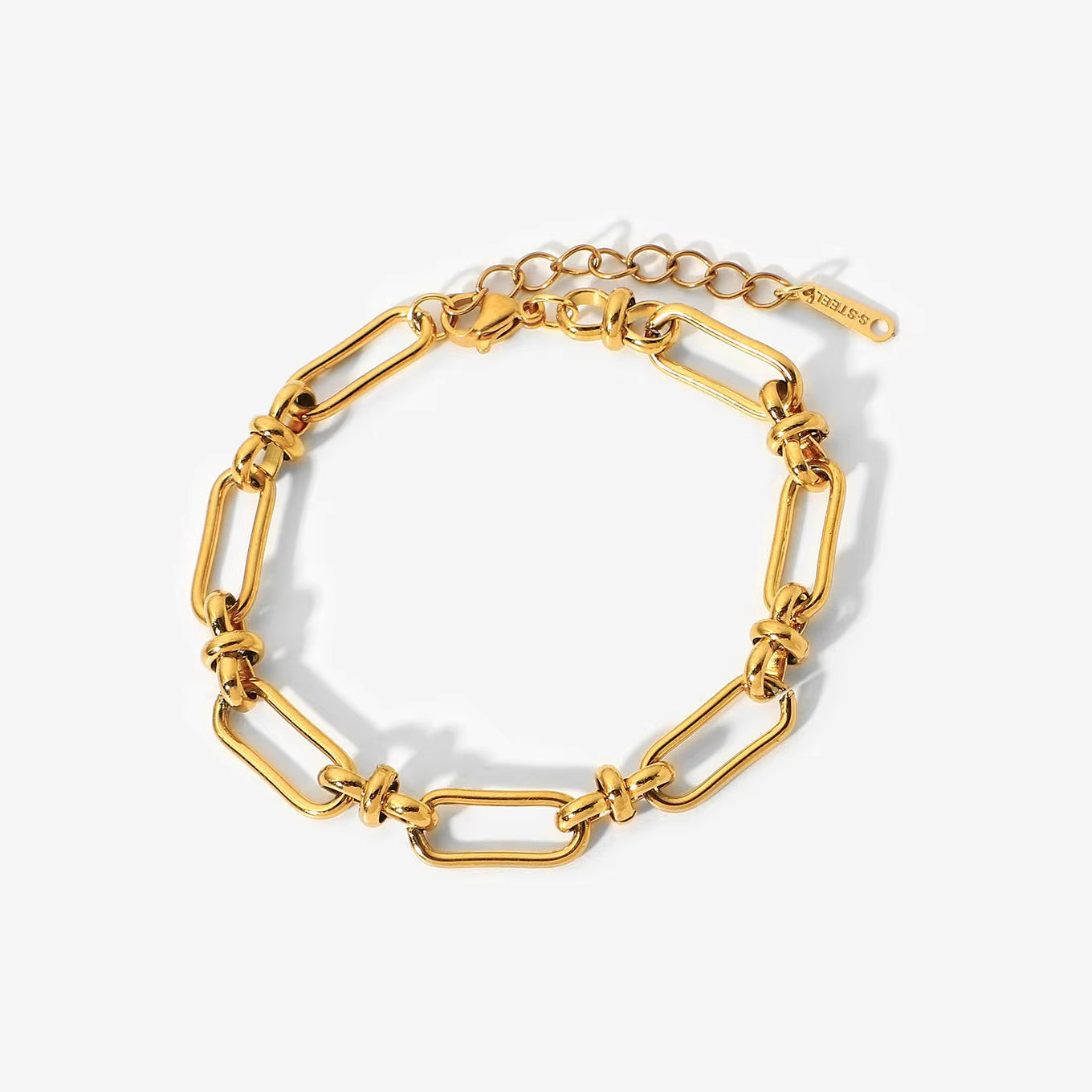 Luxury Fashion Charm 18K Gold Plated Chain Bracelet