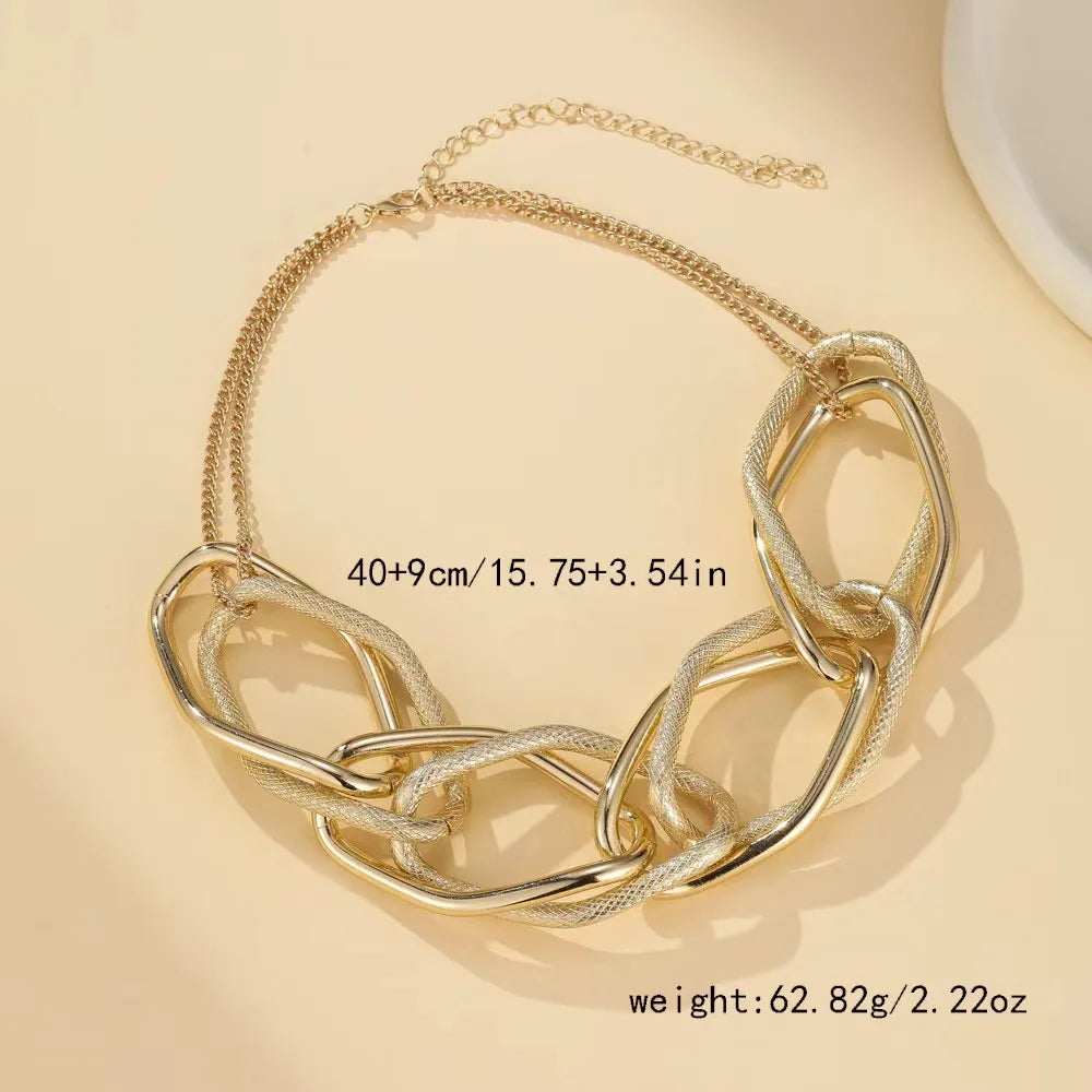 Choker Punk Collarbone Chain Necklace Geometric Personality Link Chain