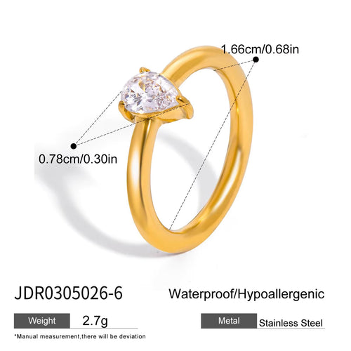 Load image 1 in gallery view. 18K Gold Plated White Zirconia Multi Style Rings