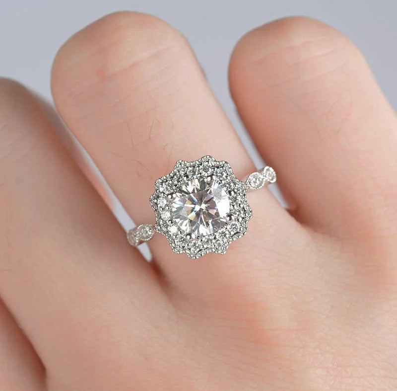 Platinum Plated Shine 3A Zircon Rings