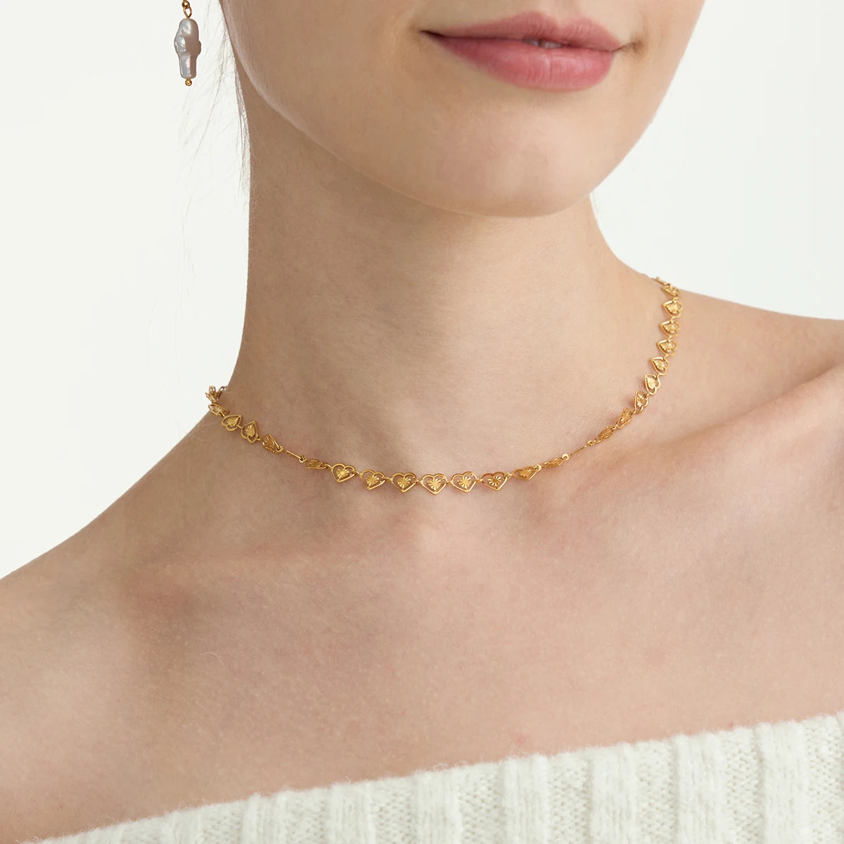 Minimalist Classic Hollow Heart Basic Necklace