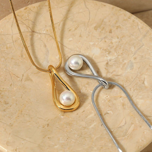 Load image 1 in gallery view. Gold Plated Waterproof Hip Hop Twist Chain Pendant Fashion Necklace