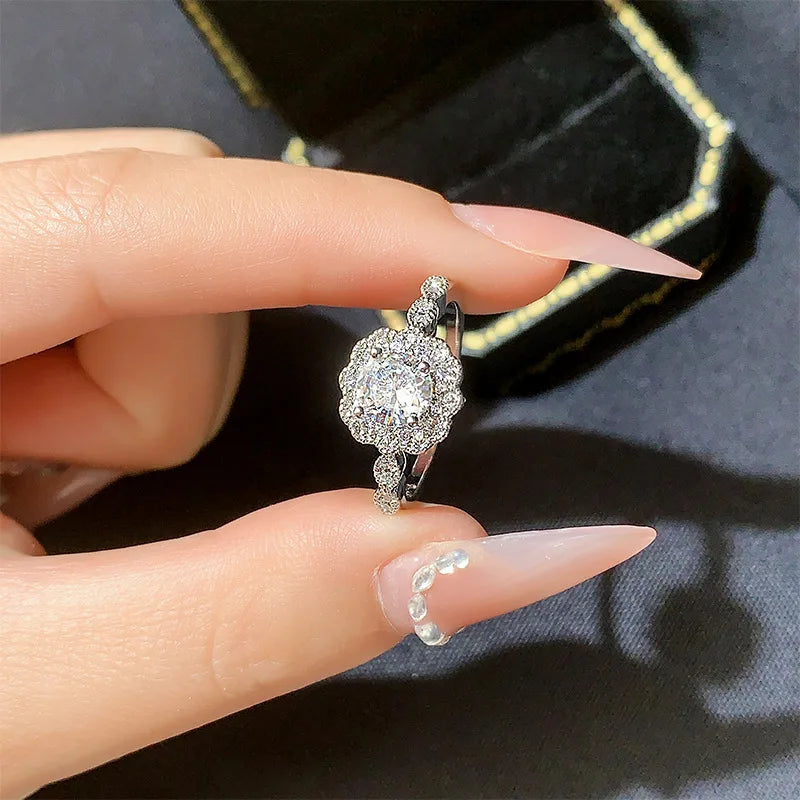 Platinum Plated Shine 3A Zircon Rings