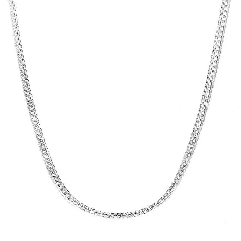 Sideways Necklace for Women and Men Link Chain