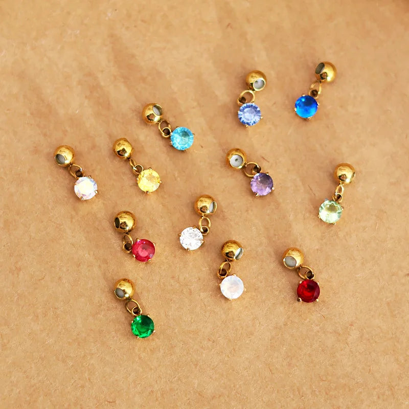 Zodiac Signs Shinny Birthstone for all Months Crystal Pendant for Kid and Woman