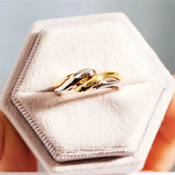 Classic Style Twist Design Silver/Gold Plated Rings