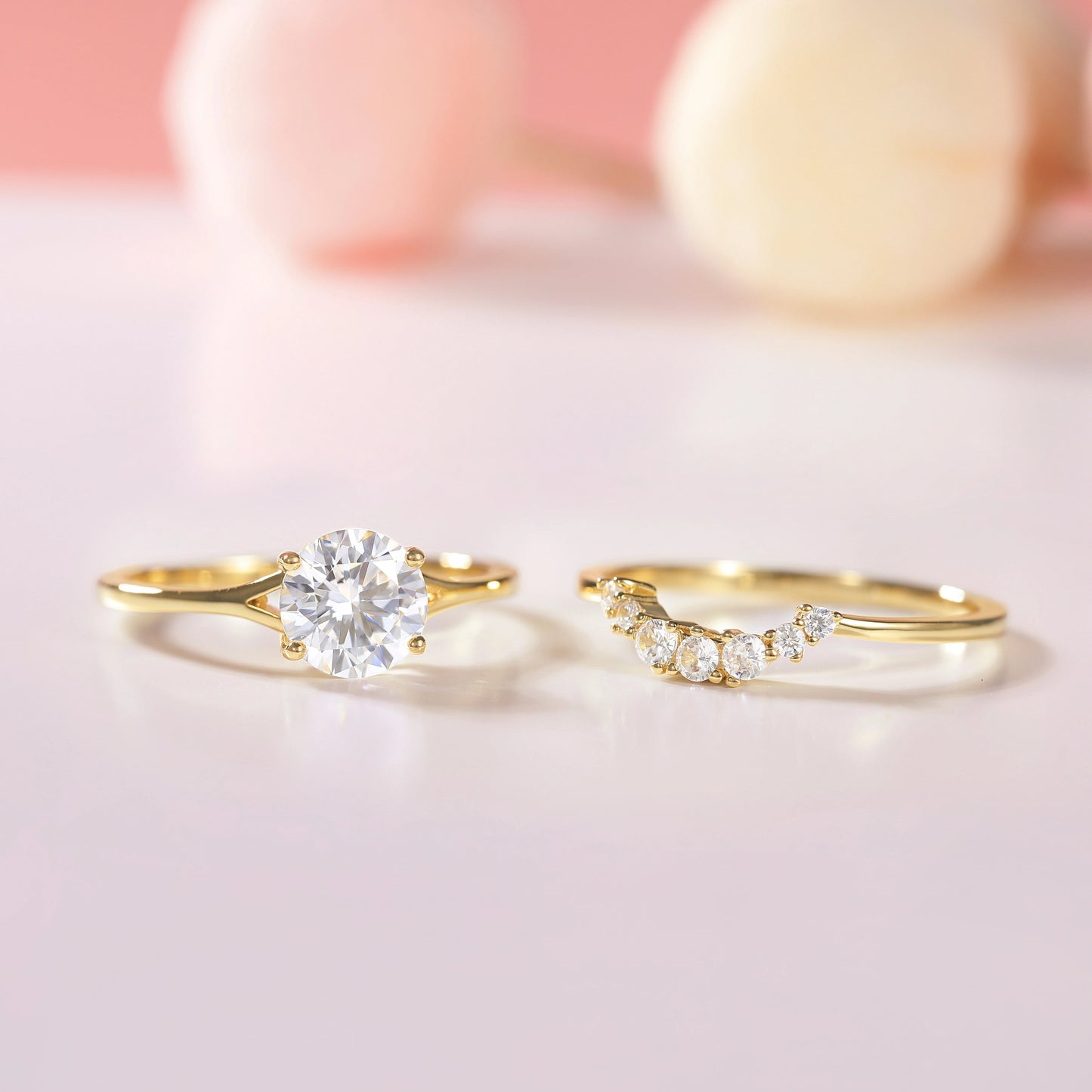 14K Gold Plated Cubic Zirconia Wedding Band for Women