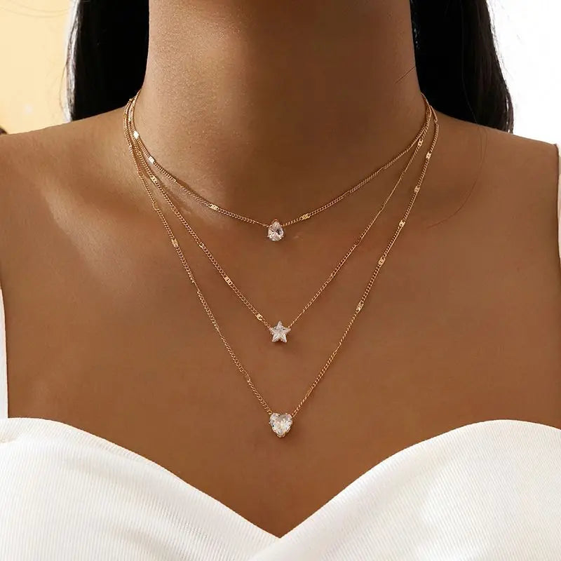 3 Layers Zircon Chain