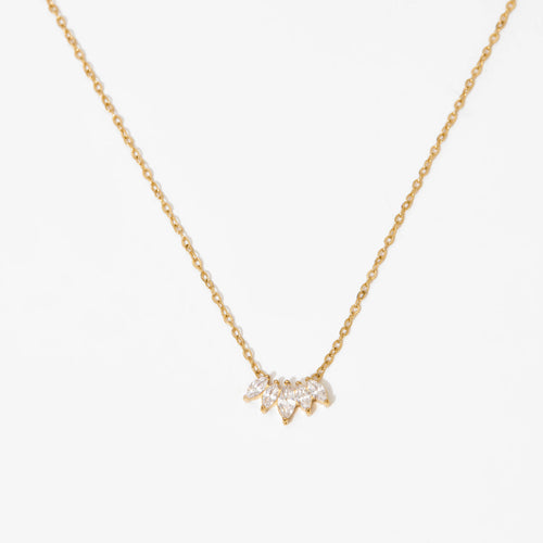 Load image 1 in gallery view. Gold Plated Zircon Pendent Chain Waterproof Necklace For Women Kids Teens
