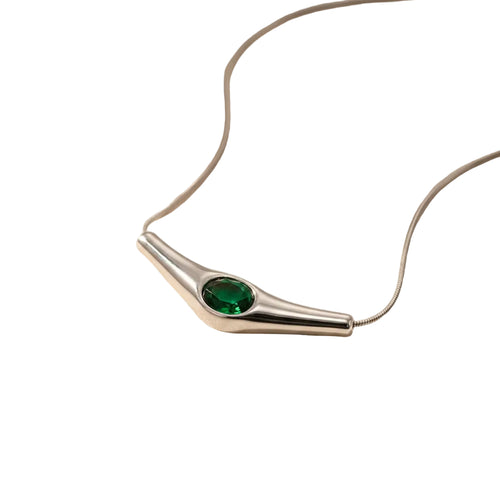 Load image 1 in gallery view. 18K Gold Plated Zircon Elbow Snake Chain Necklace for Women