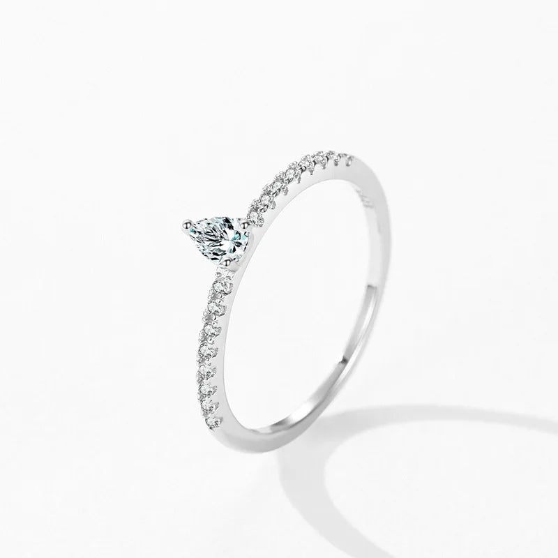 925 Sterling Silver Rings for Women with Zircon for Wedding Engagement Party