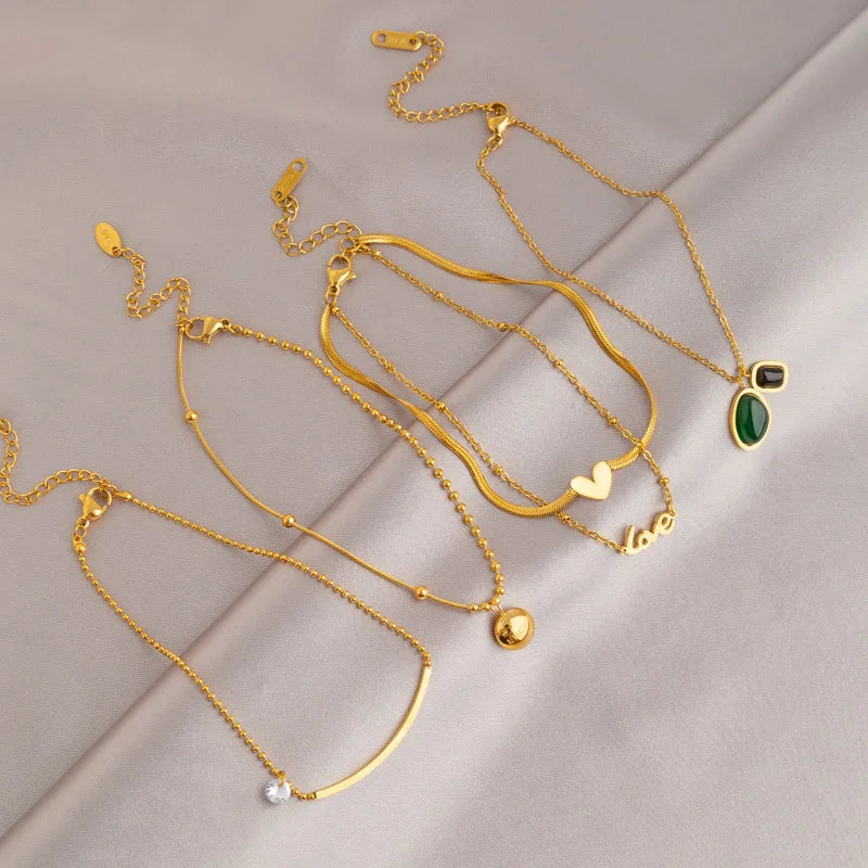 18K Titanium High End Foot Chain Charming Multi Style Retro Collection
