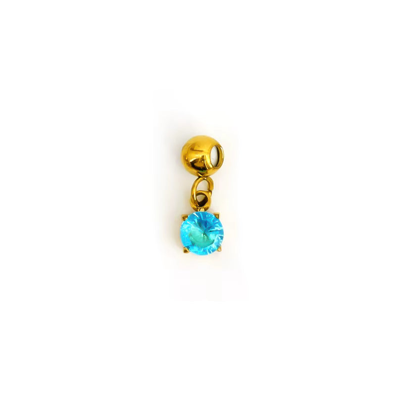 Zodiac Signs Shinny Birthstone for all Months Crystal Pendant for Kid and Woman