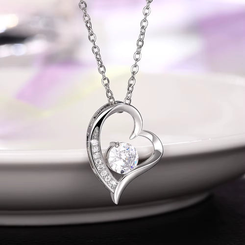Load image 1 in gallery view. Minimalist 14K Gold Plated Diamond Necklace Love Heart Pendant