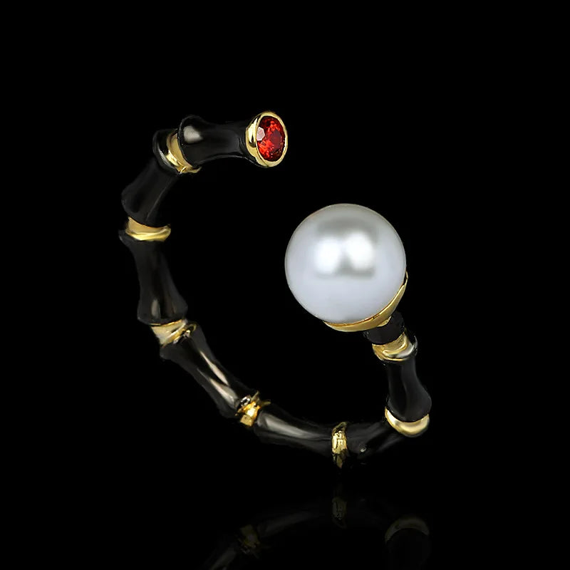 Handmade Antique Colored Pearl Ring for Women