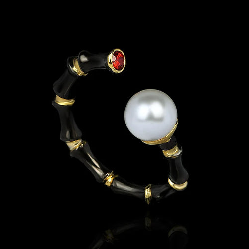 Load image 1 in gallery view. Handmade Antique Colored Pearl Ring for Women