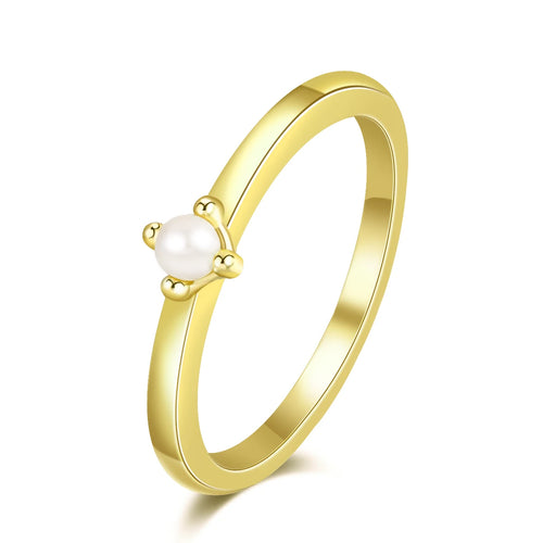 Load image 1 in gallery view. 14k Gold Plated Freshwater Pearl Women Rings