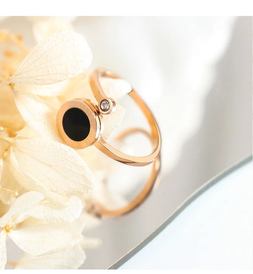 Load image 1 in gallery view. 18K Gold Plated Rose Gold Plated  Stainless Steel Free Size Ring for women