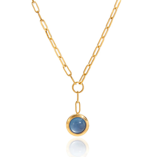 Load image 1 in gallery view. U Shape Round Moon Pendant, Necklace, Earring