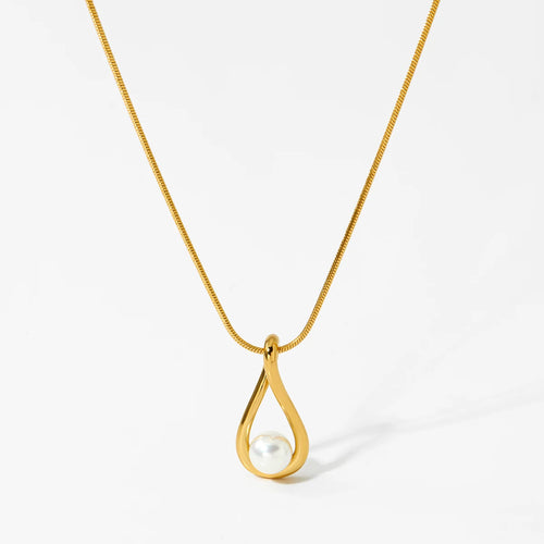 Load image 1 in gallery view. Gold Plated Waterproof Hip Hop Twist Chain Pendant Fashion Necklace