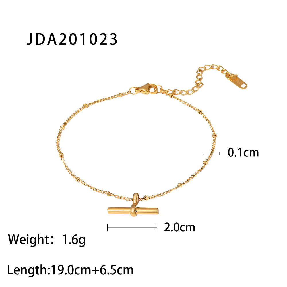 18k Gold Plated Sandals Foot Leg Fine Anklet Modern Style
