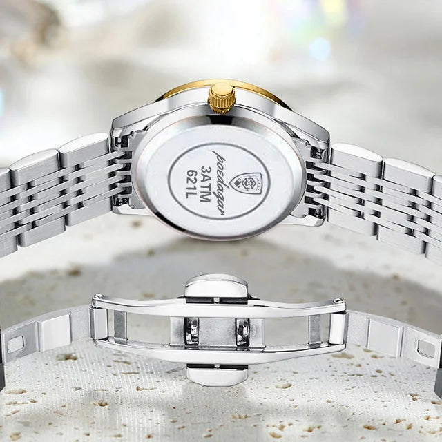 Quartz Women Watch Stainless Steel Waterproof