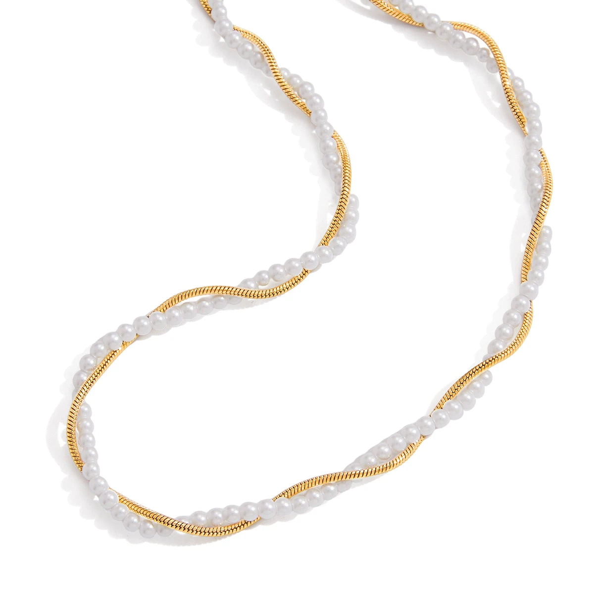 Chain, Pearl Chain Layer Necklace
