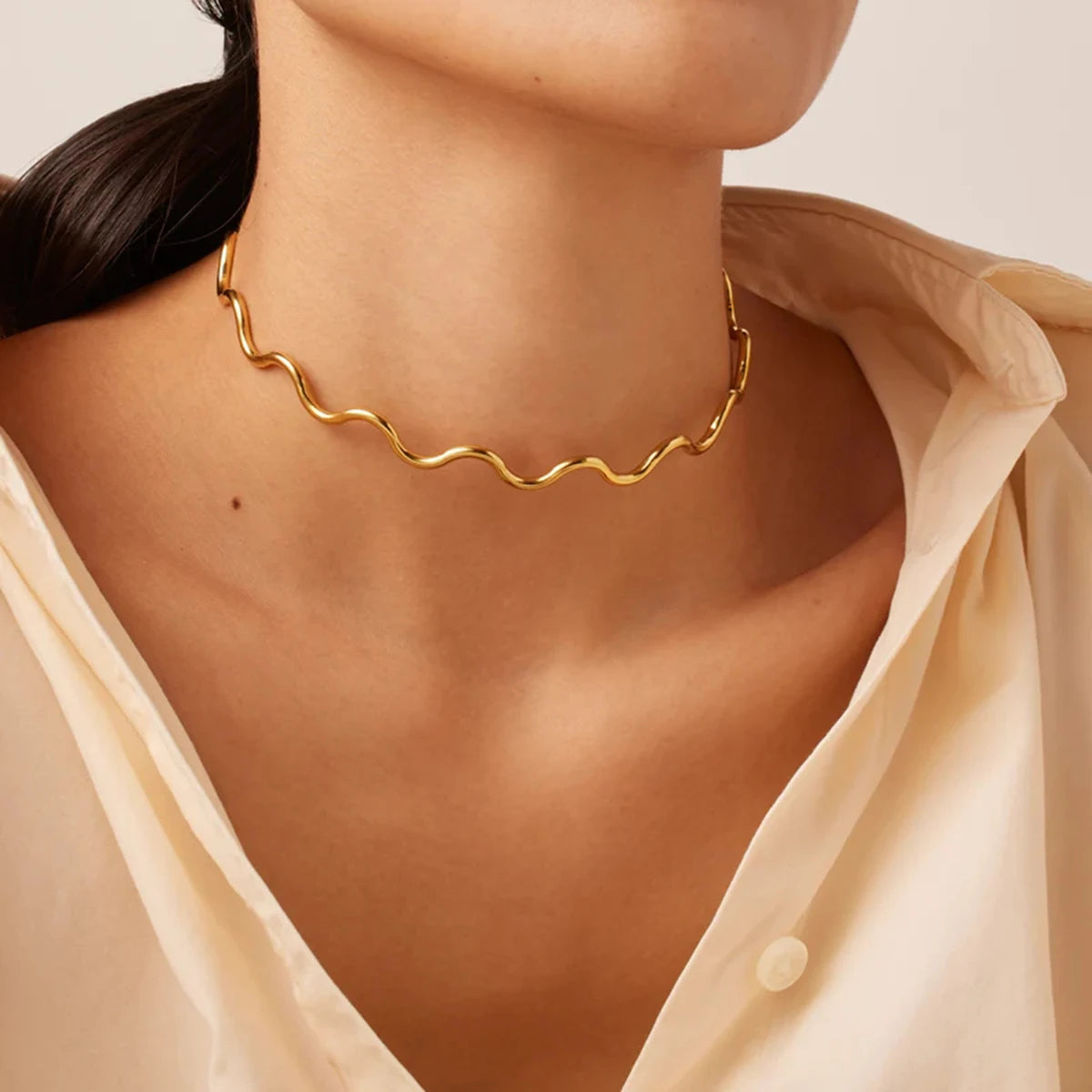 Stacking Irregular Collar Wavy Neck Choker for Girls