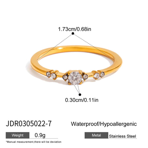 Load image 1 in gallery view. 18K Gold Plated White Zirconia Multi Style Rings
