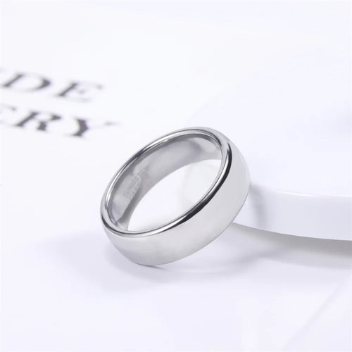 Load image 1 in gallery view. Silver Tungsten Custom Women Engagement Bands