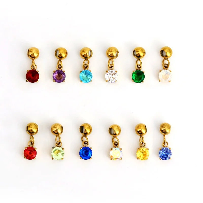 Zodiac Signs Shinny Birthstone for all Months Crystal Pendant for Kid and Woman