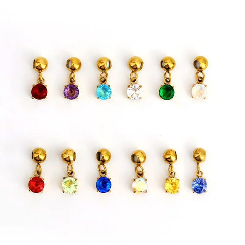 Load image 1 in gallery view. Zodiac Signs Shinny Birthstone for all Months Crystal Pendant for Kid and Woman