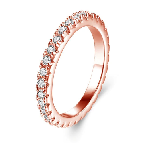 Load image 1 in gallery view. 925 Sterling Silver Zircon Jewelry Simple Ring 925 Silver Silver Women Wedding Cubic Zirconia Ring for Women