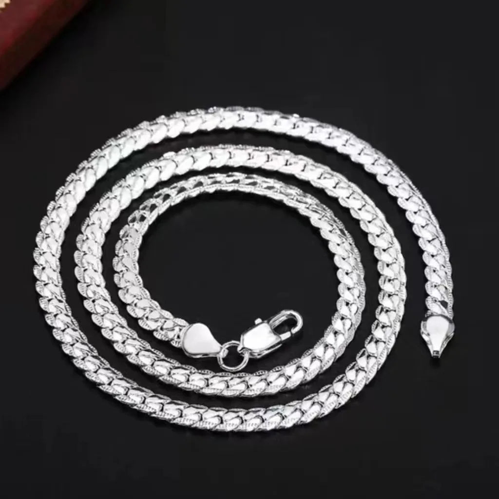 Sideways Necklace for Women and Men Link Chain