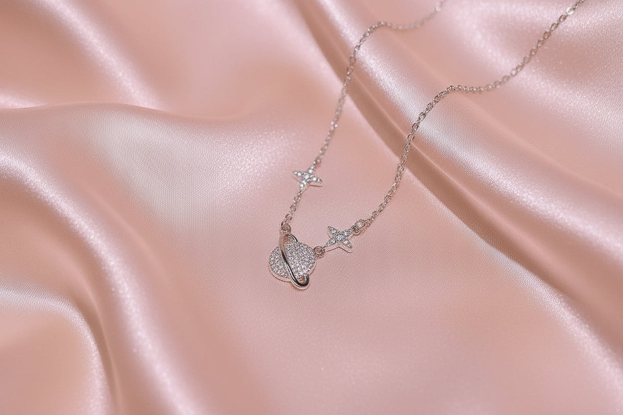 Fashion Jewelry Star Shape Shine Zircon Jewelry Set Brass Platinum Plated