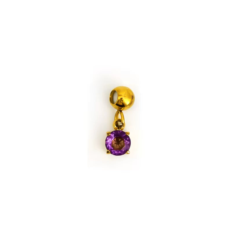 Zodiac Signs Shinny Birthstone for all Months Crystal Pendant for Kid and Woman