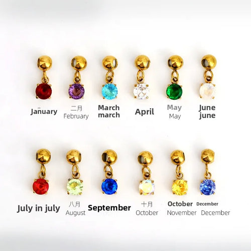 Load image 1 in gallery view. Zodiac Signs Shinny Birthstone for all Months Crystal Pendant for Kid and Woman