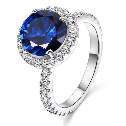 Load image 1 in gallery view. Moissanite Ring Zirconia Jewelry 18k White Gold Plated Rings For Women Wedding, Anniversary