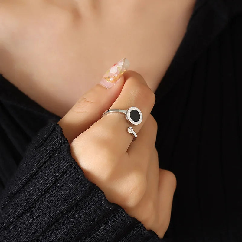 18K Gold Plated Rose Gold Plated  Stainless Steel Free Size Ring for women